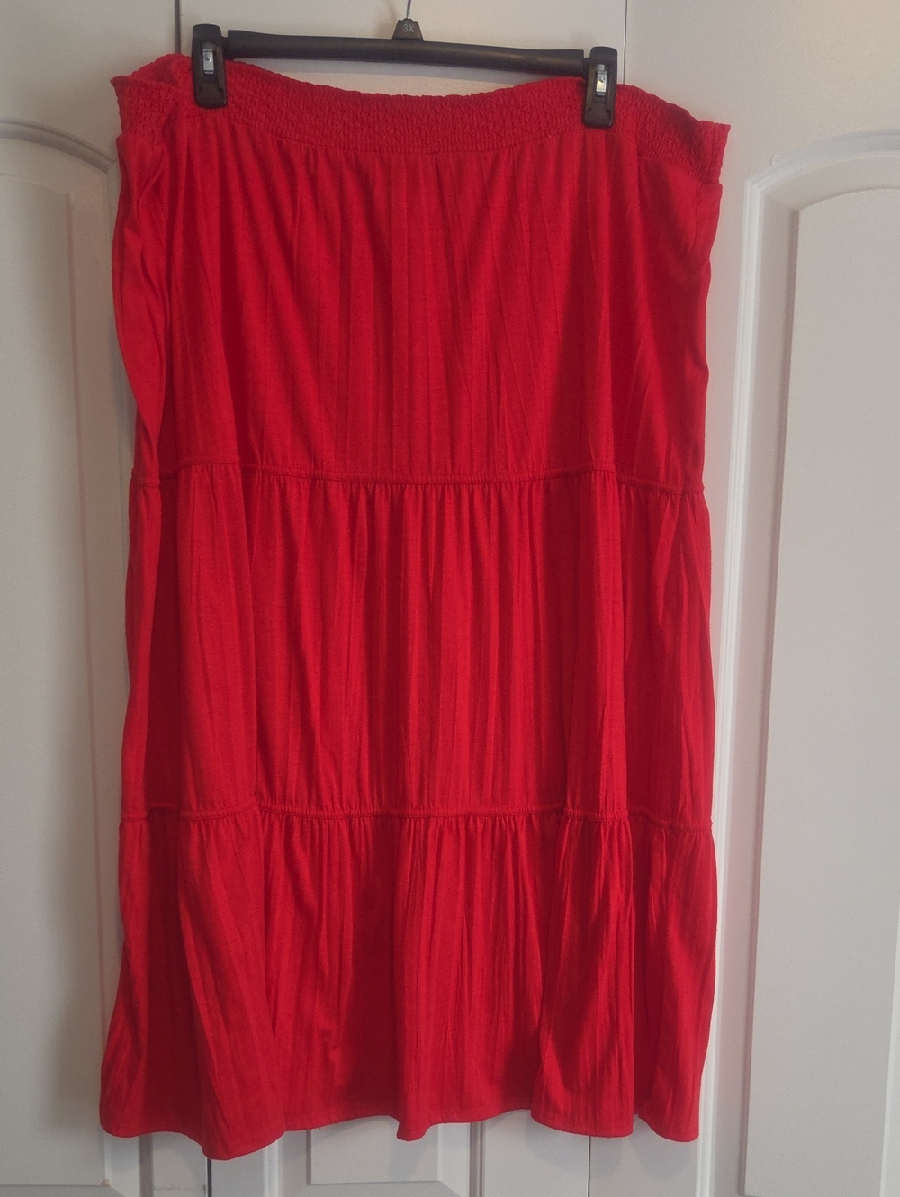 Faded Glory Red Strapless Tiered Skirt